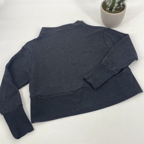 Nike Dri-fit Versa Studio Mock Neck Sweatshirt   Gray Long Sleeve‎ Zip Pocket S - Picture 2 of 13